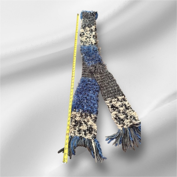 Beautiful handmade scarf wrap neutral colors Long 100” NWOT - Picture 4 of 5